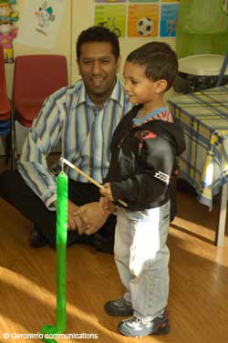 Father at nursery Father at nursery