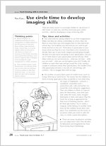 Use circle time to develop imaging skills