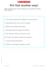 Put that another way! – reordering sentences