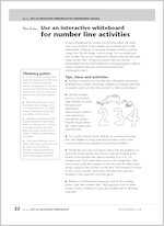 Use an Interactive Whiteboard for number line activities