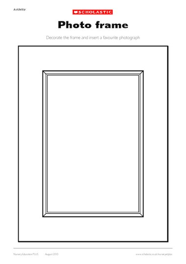 Photo Frame Template Early Years Teaching Resource Scholastic