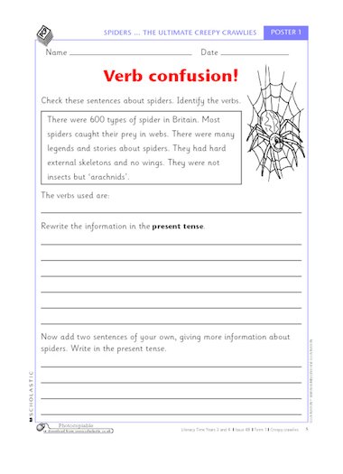 Verb confusion! – The present tense – Primary KS2 teaching resource