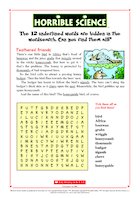 Horrible Science: Feathered Friends Wordsearch