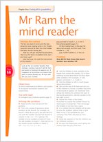 Mr Ram the mind reader