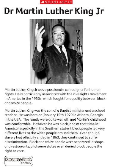 Summary Of Martin Luther Kings Life Story