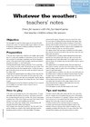 Whatever the weather activity sheets Whatever the weather activity sheets