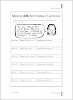 Making different forms of sentence