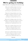 We’re going on holiday – lyrics