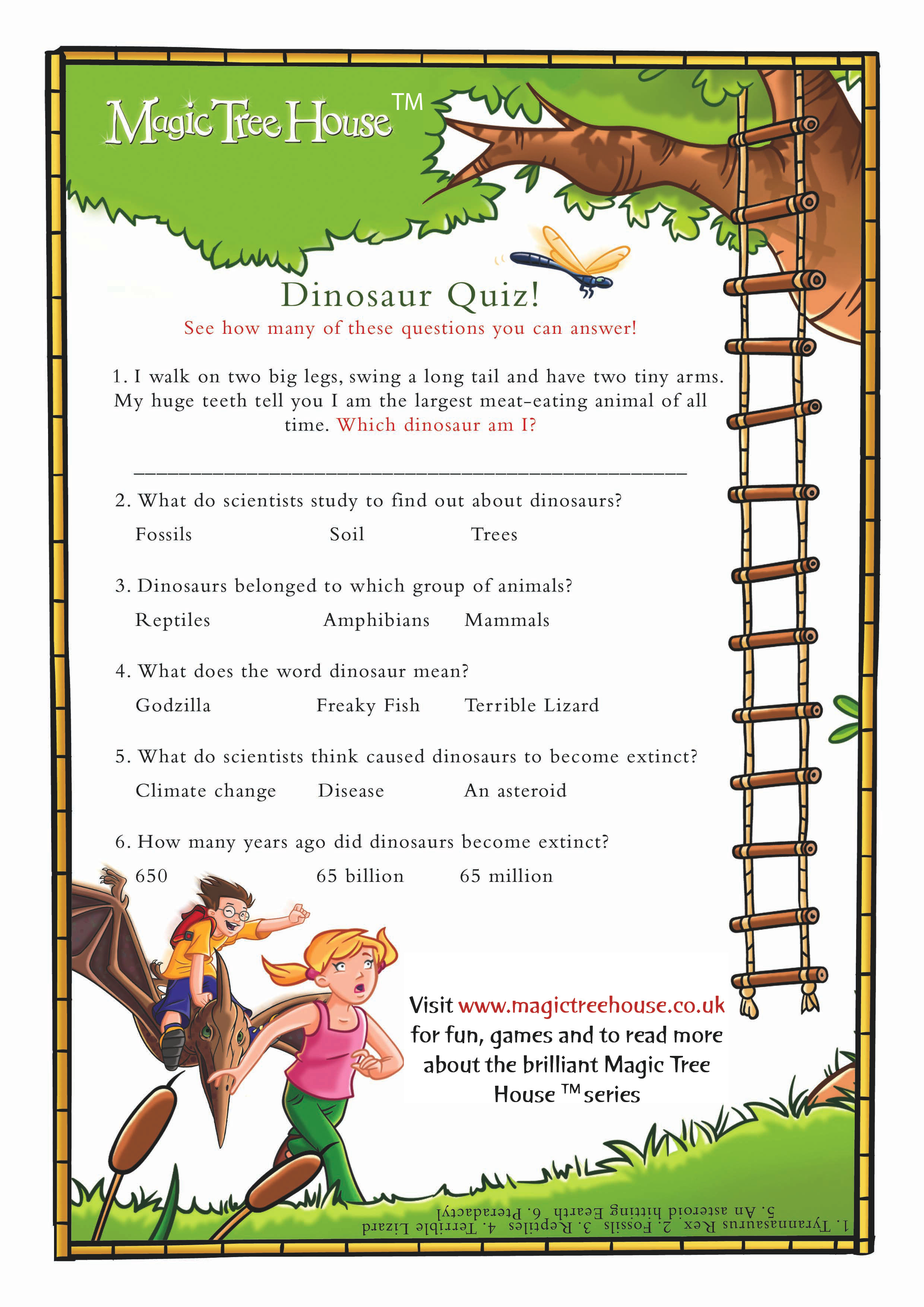 Magic Tree House Quiz Scholastic Kids' Club