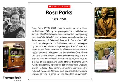 rosa parks comprehension ks2