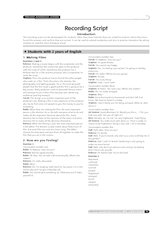 Listening transcripts: Intermediate Listening