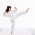 girl practising martial arts