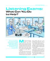 Listening Exams: What Can You Do to Help?