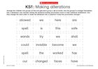 Making alterations – constructing sentences