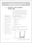 Create a clear subject leader file