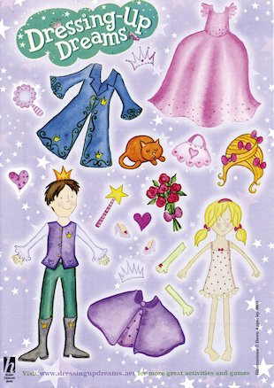Dressing-Up Dreams sticker sheet