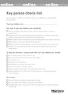Key person checklist