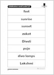 Celebration word cards