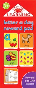 First Time Learning: Letter a Day Reward Pad