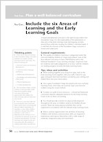 Plan a well-balanced curriculum