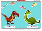 Feed the dinosaurs – interactive