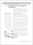 Identify need and support colleagues