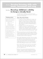 Develop children's ability to keep a steady beat