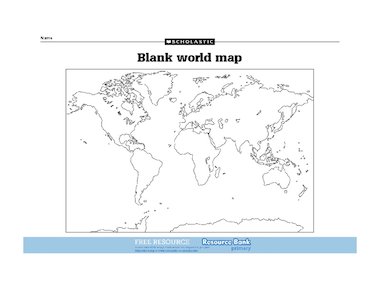 blank map of world for kids. world printable lank map