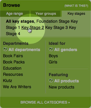 Selecting age range