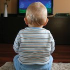 Child watching television