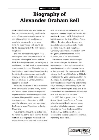 Facts About Alexander Graham Bell Ks2 | biography of alexander graham bell primary ks2 teaching Facts About Alexander Graham Bell Ks2 | biography of alexander graham bell primary ks2 teaching