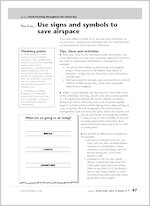 Use signs and symbols to save airspace