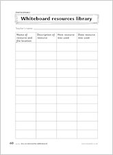 Whiteboard resources library
