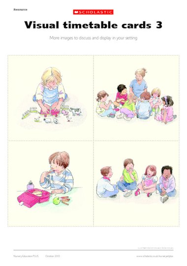 Visual timetable cards 3 – Early Years teaching resource - Scholastic