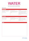 Observation and assessment chart for ‘Water’ activities