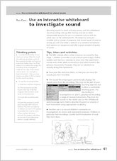Use an Interactive Whiteboard to investigate sound