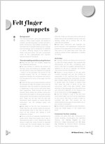 Felt finger puppets