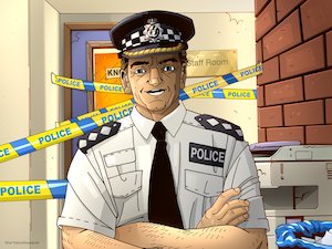 Illustration of a policeman