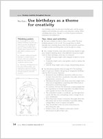 Use birthdays as a theme for creativity