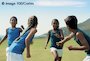Children in a relay race