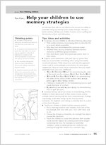 Help your children to use memory strategies
