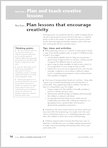 Plan lessons that encourage creativity