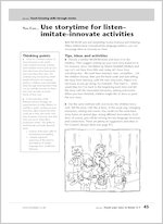 Use storyline for listen-imitate-innovate activities