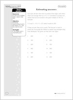 Estimating answers