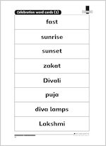 Celebration word cards