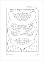 Chinese dragon mask template