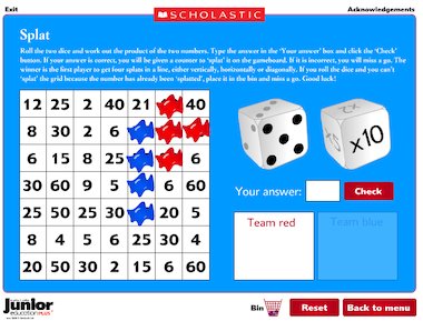 childrens times tables