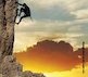 explorer climbing mountain