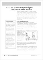 Use an Interactive Whiteboard to demonstrate angles