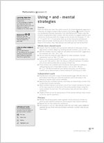 Using + and – mental strategies